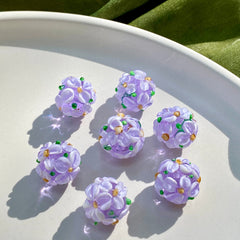 Hydrangea Glass Beads